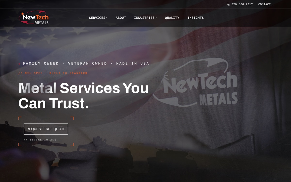 New Tech Metals website